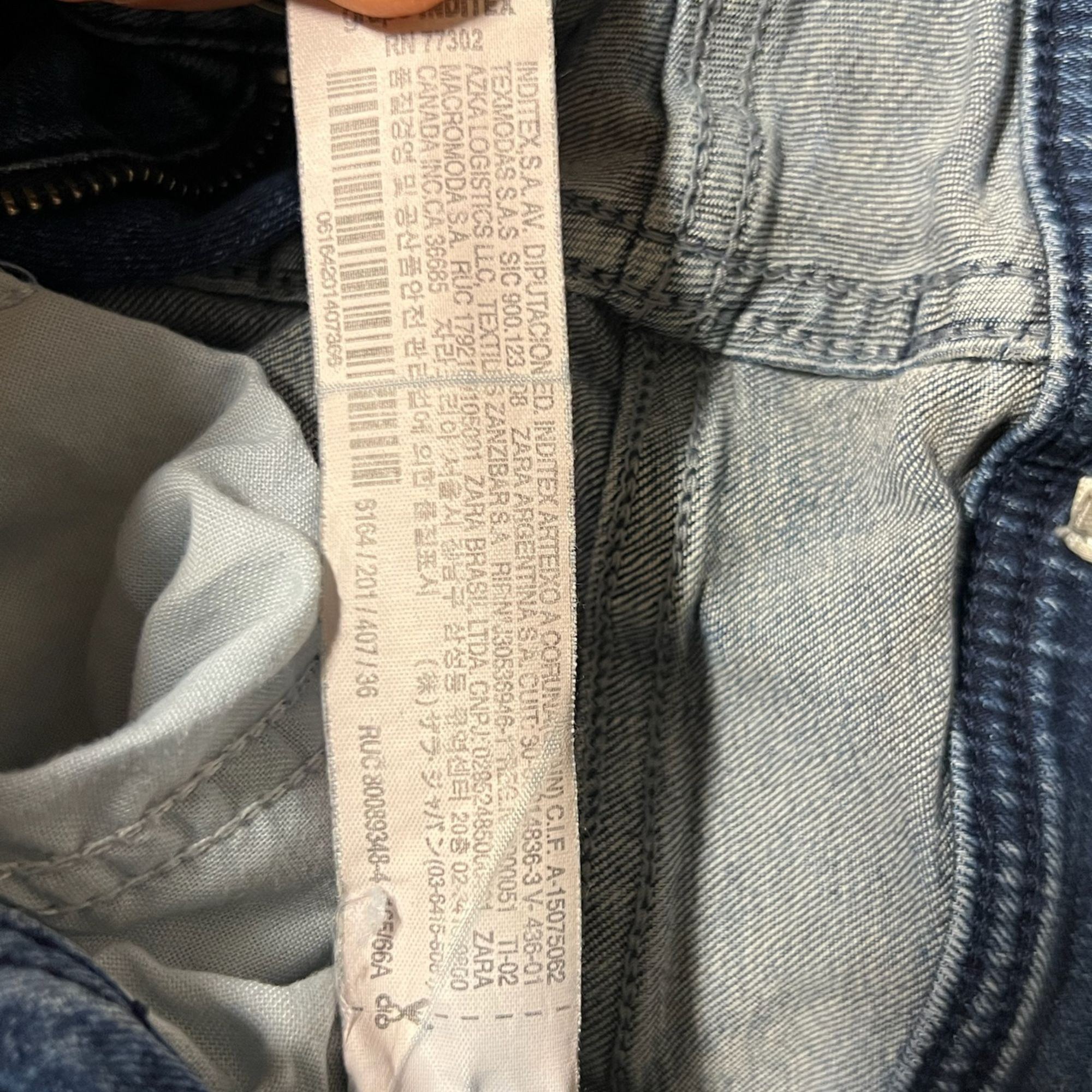 Zara Zara Basic 7195 Ripped Denim Jeans US 0 Blue Distressed Casu Size 27" / US 4 / IT 40 - 5 Thumbnail