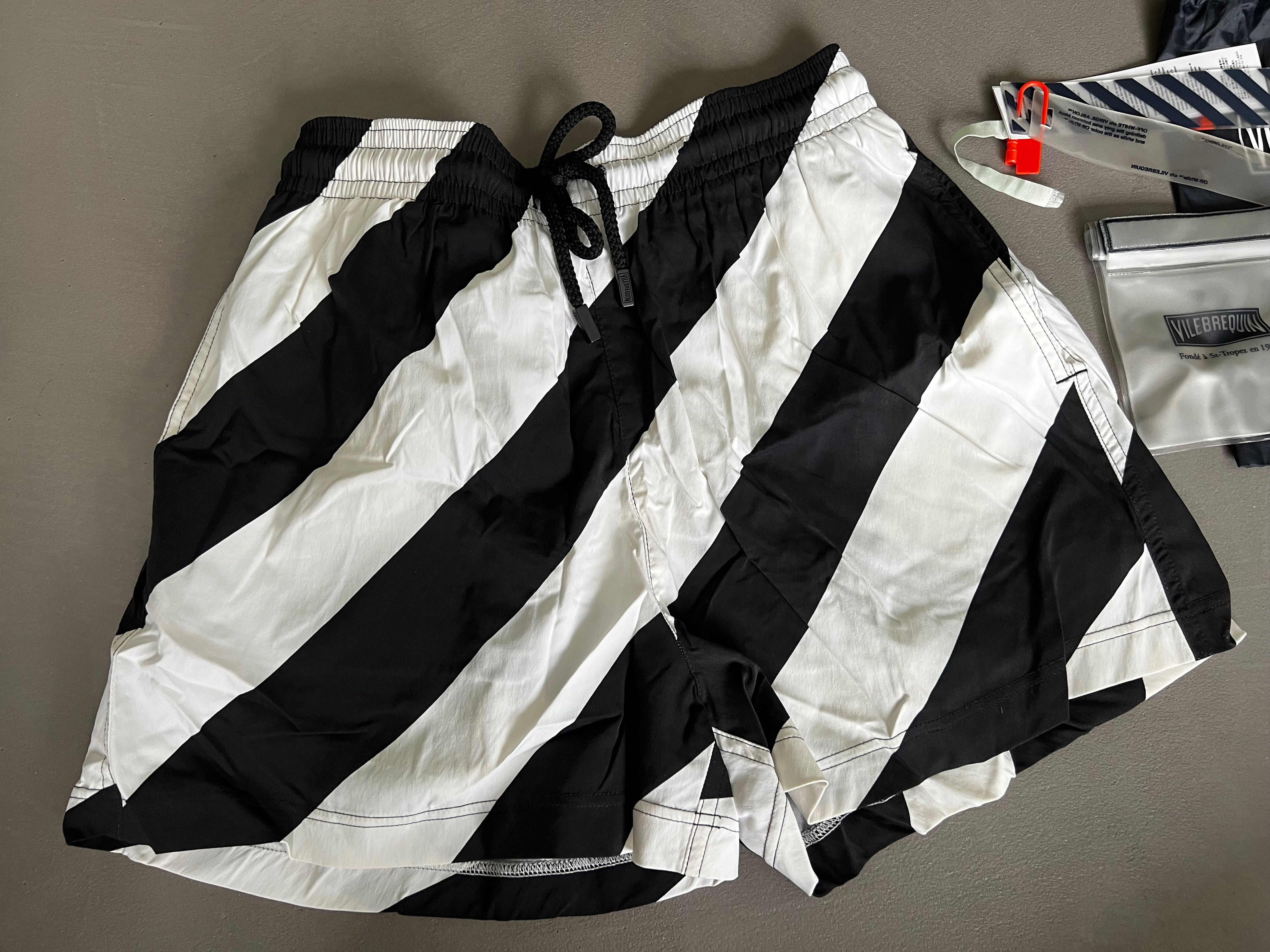 Off-White × Vilebrequin Off-White x Vilebrequin Striped Moorise Swim Shorts, Size S Size US 30 / EU 46 - 2 Thumbnail