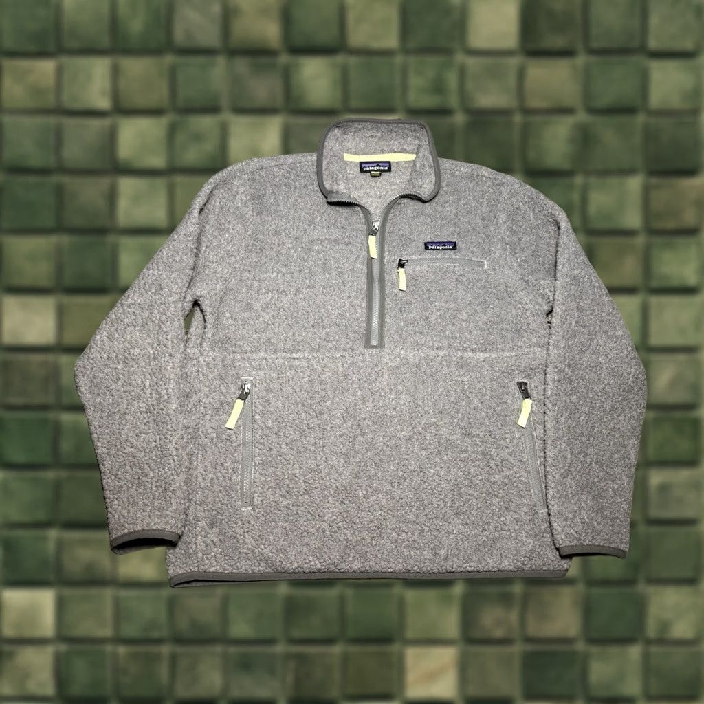 Patagonia Patagonia Retro Deep Pile Marsupial Fleece Pullover Half Zip Jacket Gray Small Women Size S / US 4 / IT 40 - 1 Thumbnail