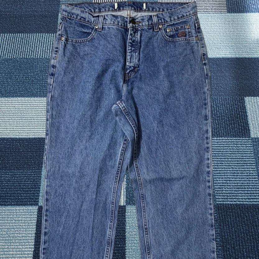 Harley Davidson VINTAGE Harley-Davidson Denim Jeans Boot Cut Women 12 Regular Blue Medium 32x32 5-Pocket Mens Girls Size 34" / US 12 / IT 48 - 1 Thumbnail
