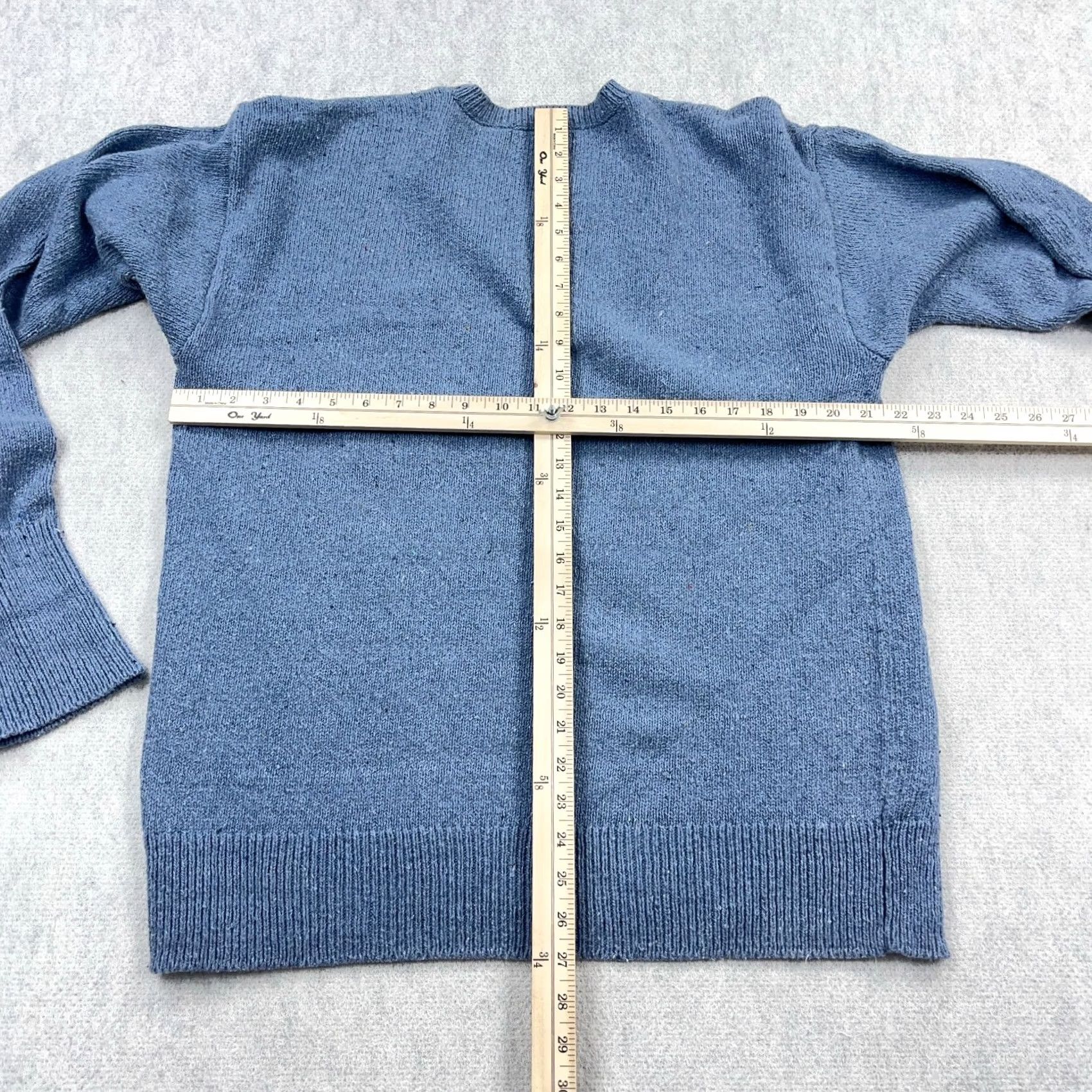 Polo Ralph Lauren VINTAGE Polo Ralph Lauren Sweater Men L Blue Heavy Knit CrewNeck Rib Pocket VTG Y2K Size US L / EU 52-54 / 3 - 5 Thumbnail
