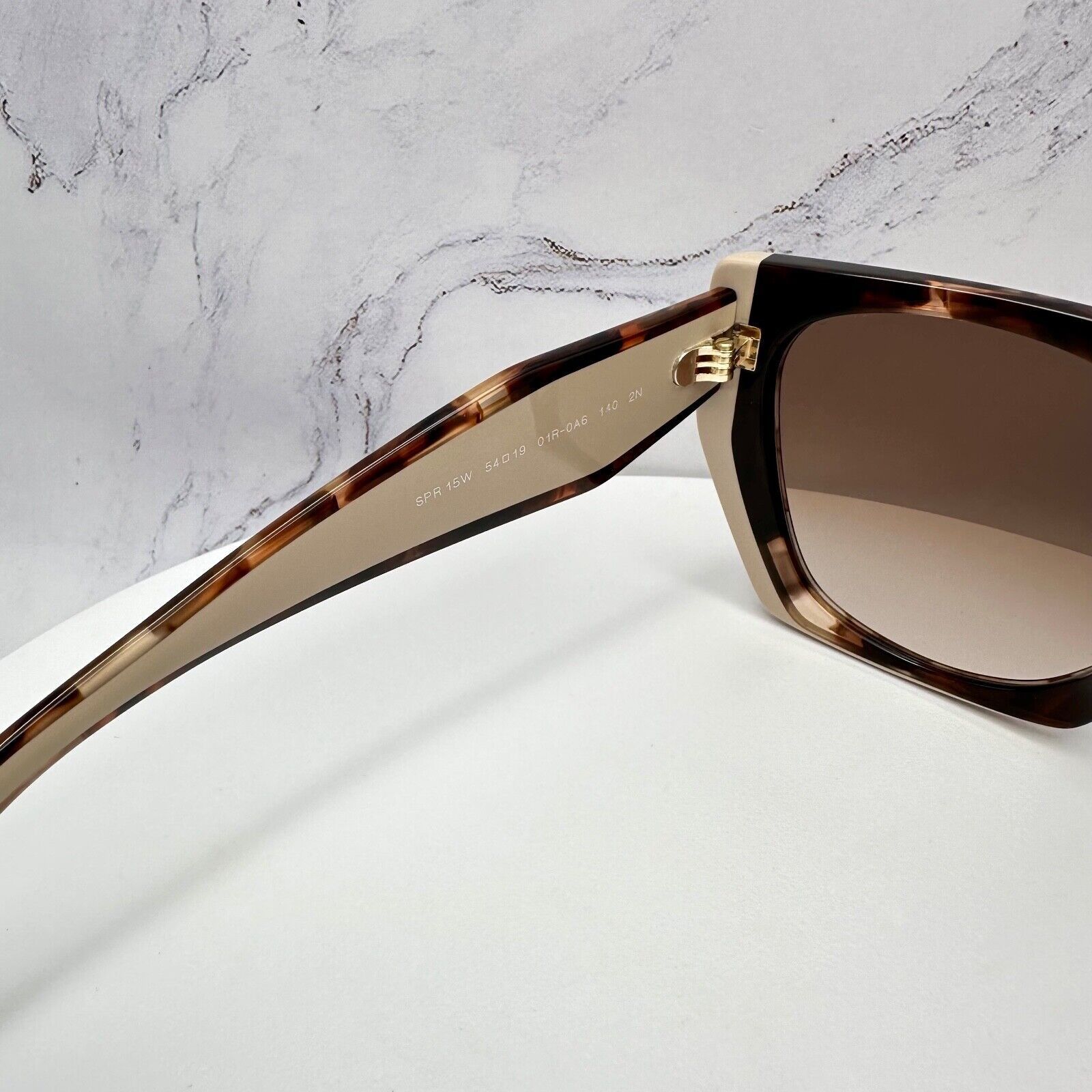 Prada New PRADA Sunglasses Symbole Logo Brown Beige Tortoise Gold Size ONE SIZE - 9 Thumbnail