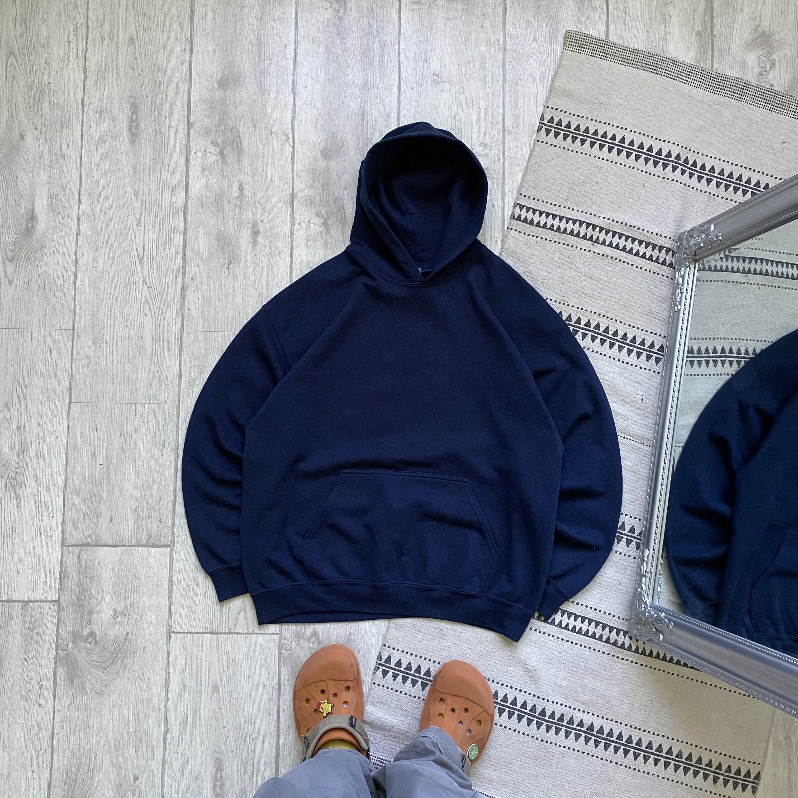 Gildan 🫐 Vintage 00s Hanes style Blank hoodie Gildan Kanye Vibe Size US L / EU 52-54 / 3 - 2 Thumbnail