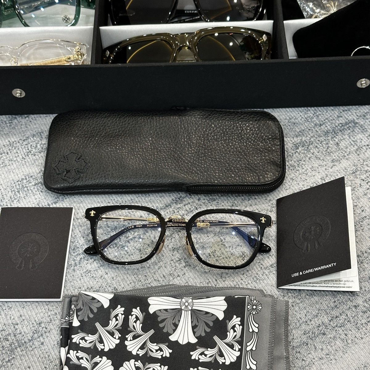 Chrome Hearts CHROME HEARTS STRAPADICTOME EYEGLASSES Size ONE SIZE - 9 Thumbnail