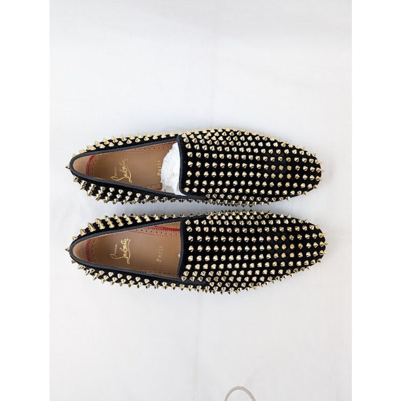 Christian Louboutin o1rshd1 Dandelion Spikes Flat Shoes in Black/Dorado Size US 10 / EU 43 - 14 Thumbnail