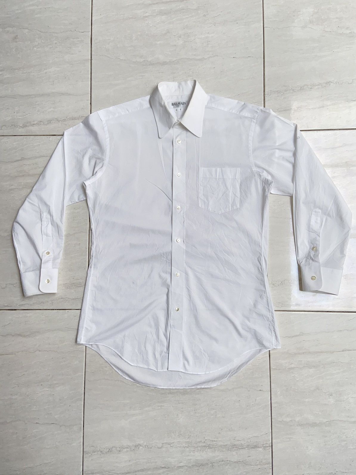 Balmain BALMAIN PARIS White Shirt Size US M / EU 48-50 / 2 - 1 Thumbnail