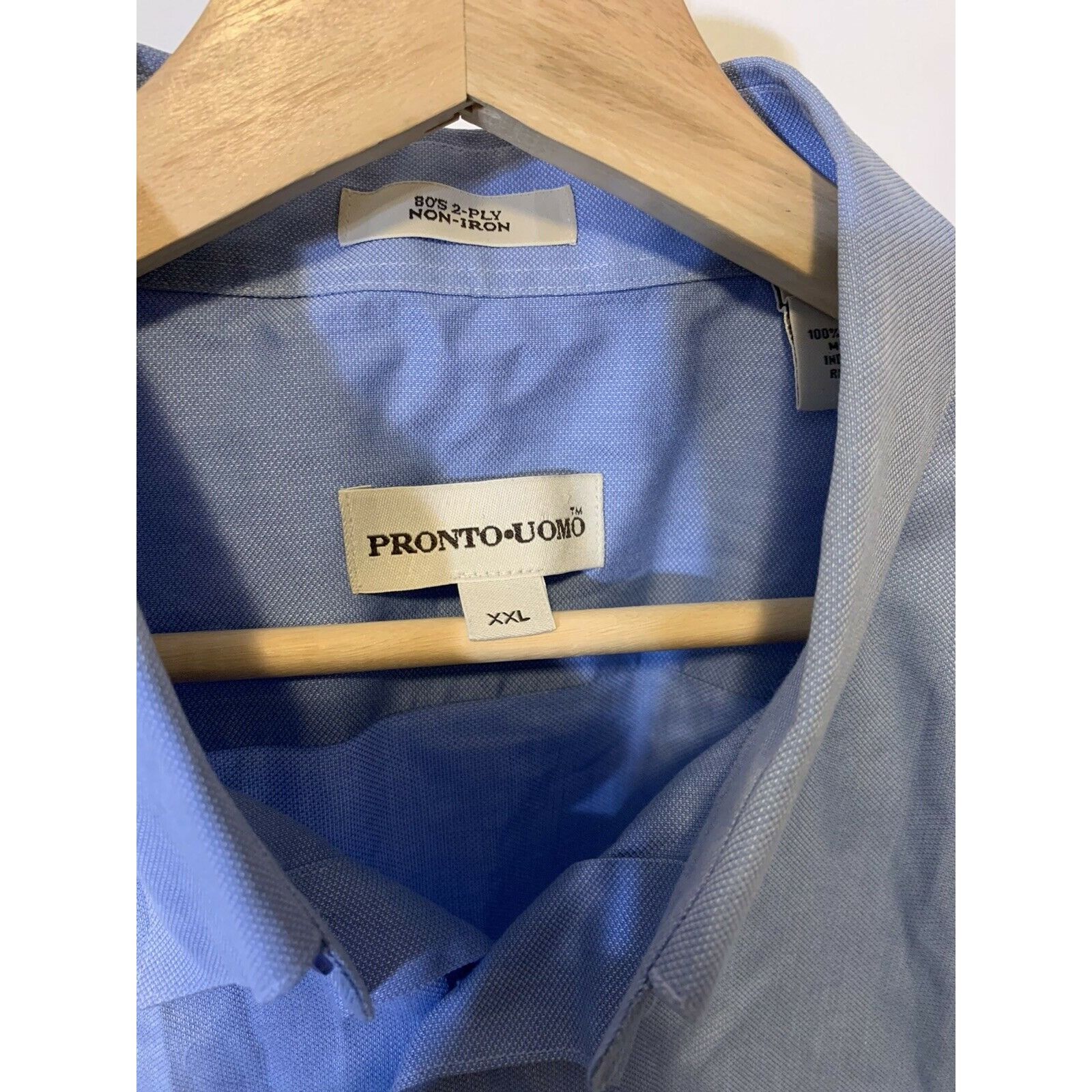 Pronto Uomo Pronto Uomo Couture Men’s Sz XXL Light Blue Cotton Button ...