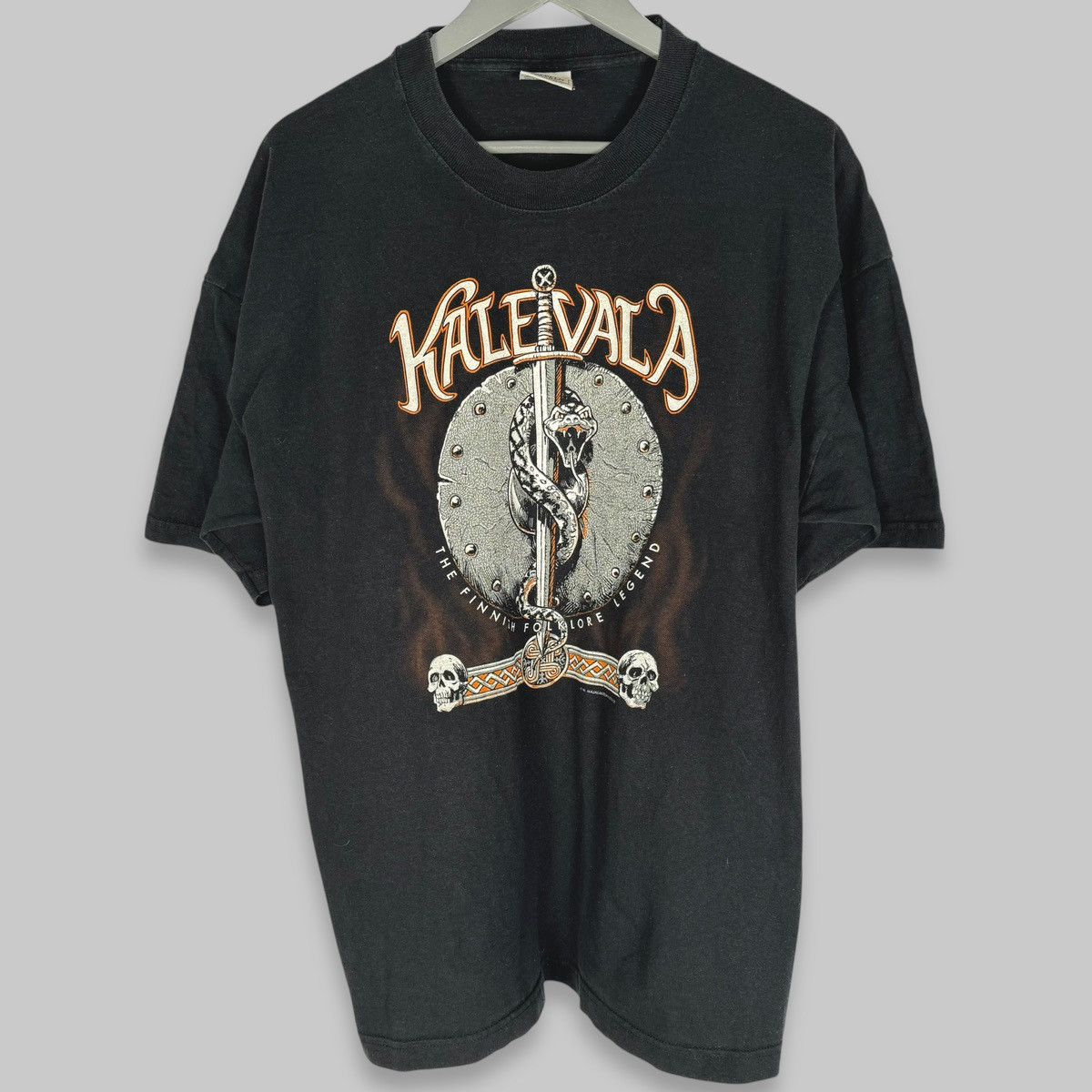 Band Tees Vintage 90s Kalevala Finnish Folklore Legend Metal T Shirt Size US XXL / EU 58 / 5 - 1 Thumbnail