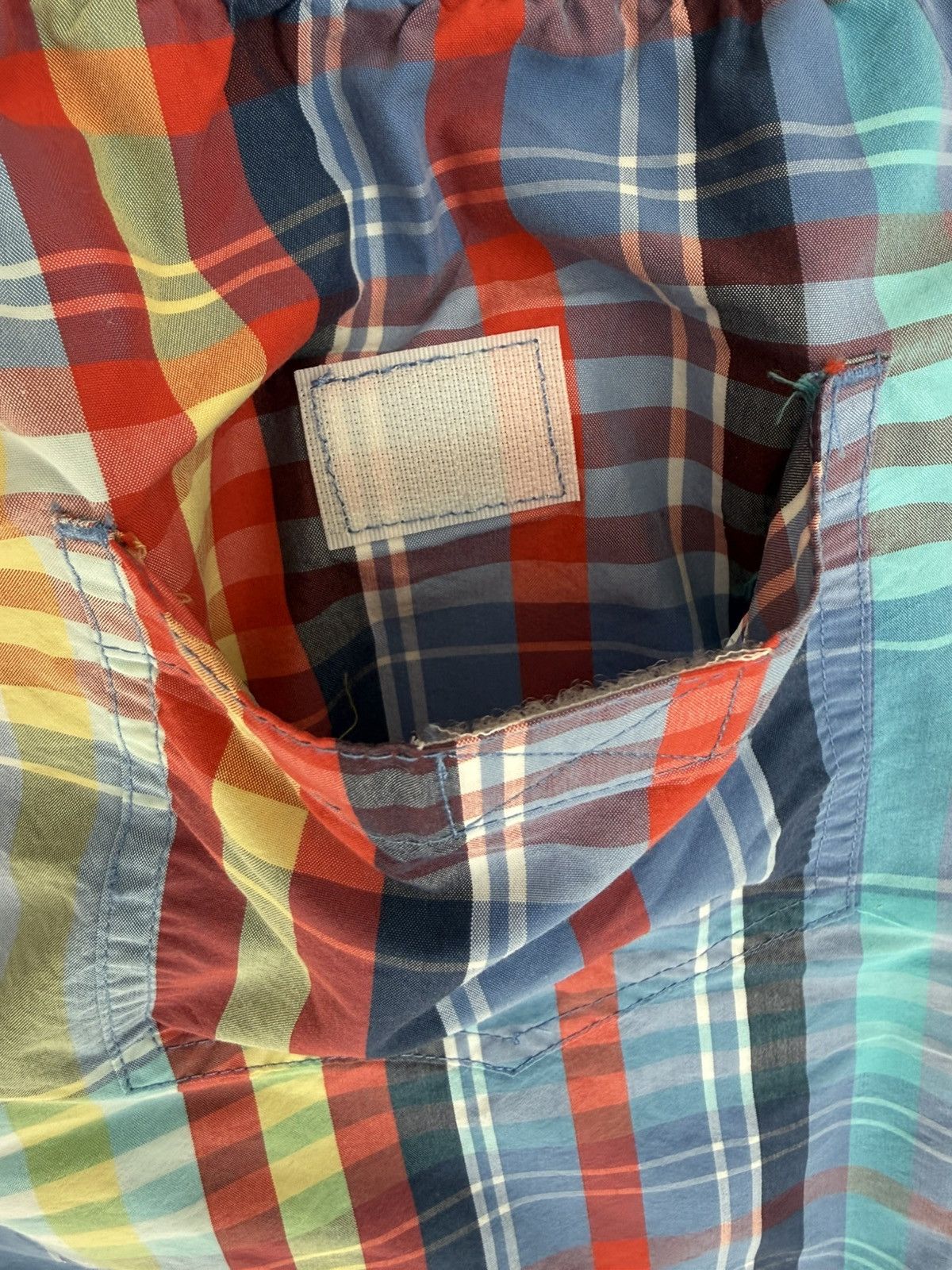 Polo Ralph Lauren Vintage Polo Ralph Lauren Plaid Swim Trunks Blue M Size US 33 - 7 Thumbnail