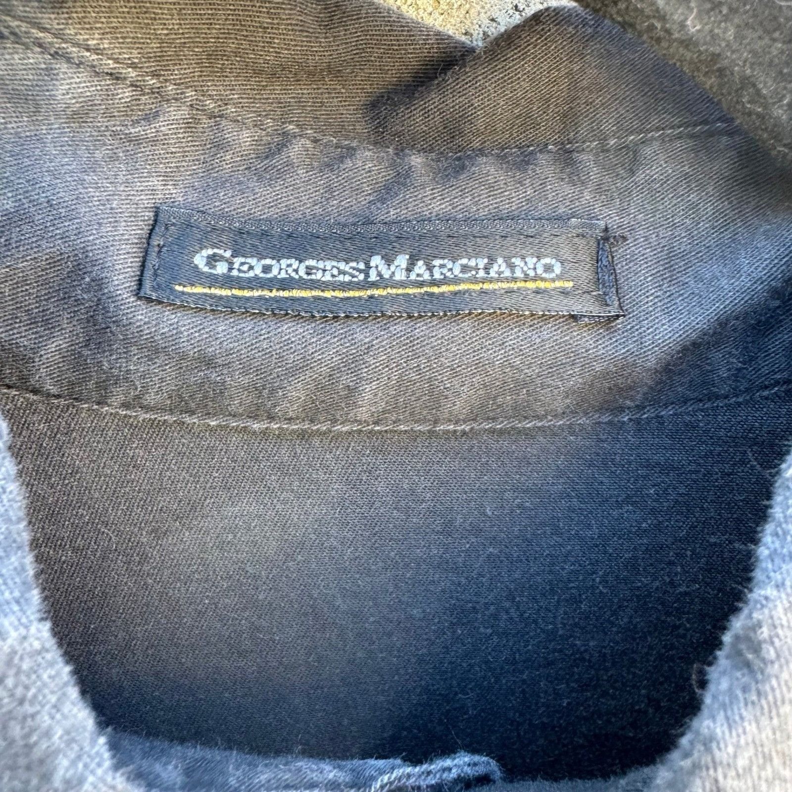 Georges Marciano Georges Marciano Vintage Mens M Charcoal Long Sleeve Button Size US M / EU 48-50 / 2 - 2 Thumbnail