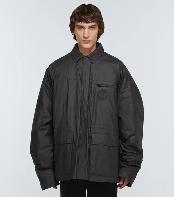 Balenciaga o1srvl11e1124 Scissors Crest Parka Removable Lining Black Size US M / EU 48-50 / 2 - 3 Thumbnail