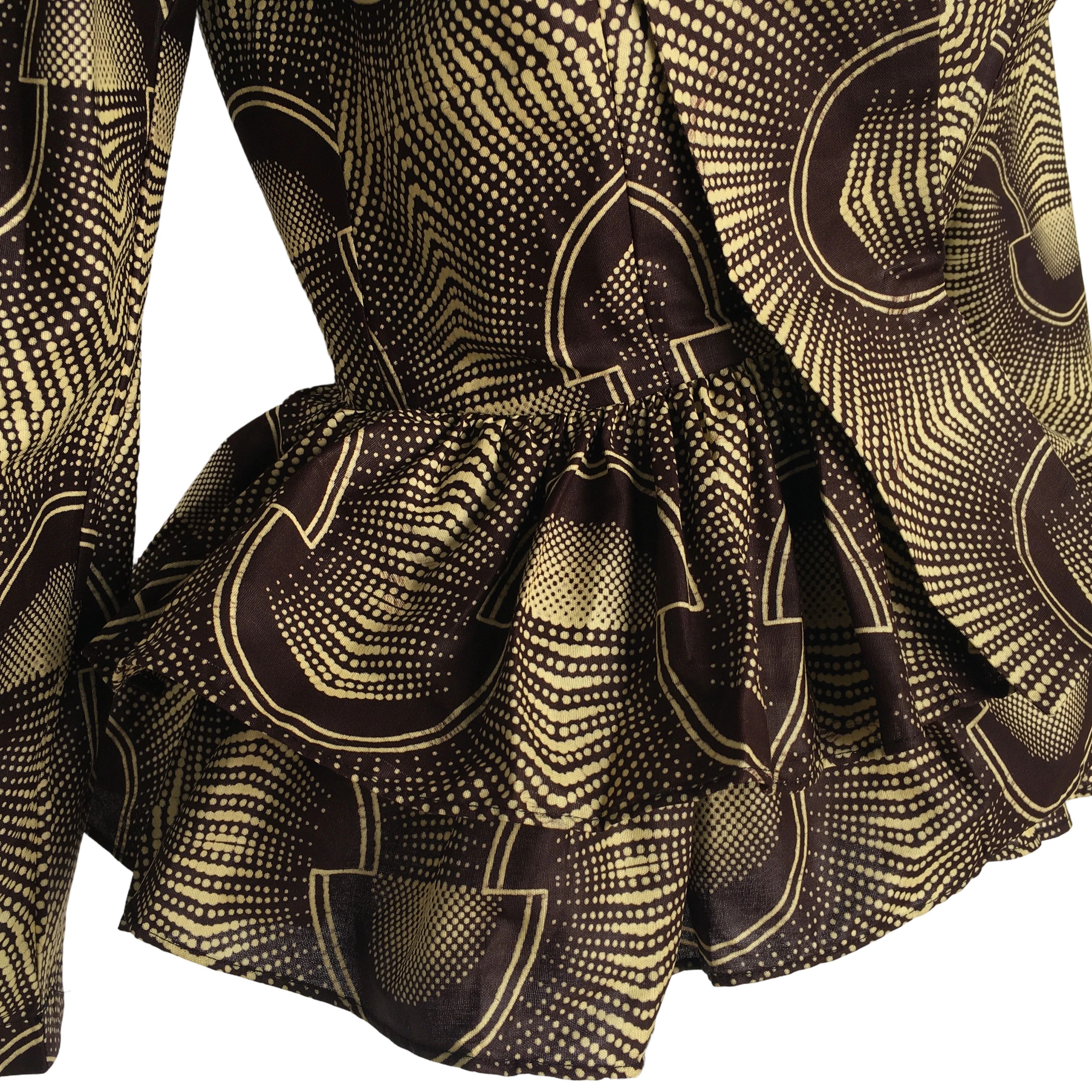 Other African Wax Print Women Jacket Turn-down Collar Tops Size XL / US 12-14 / IT 48-50 - 5 Thumbnail