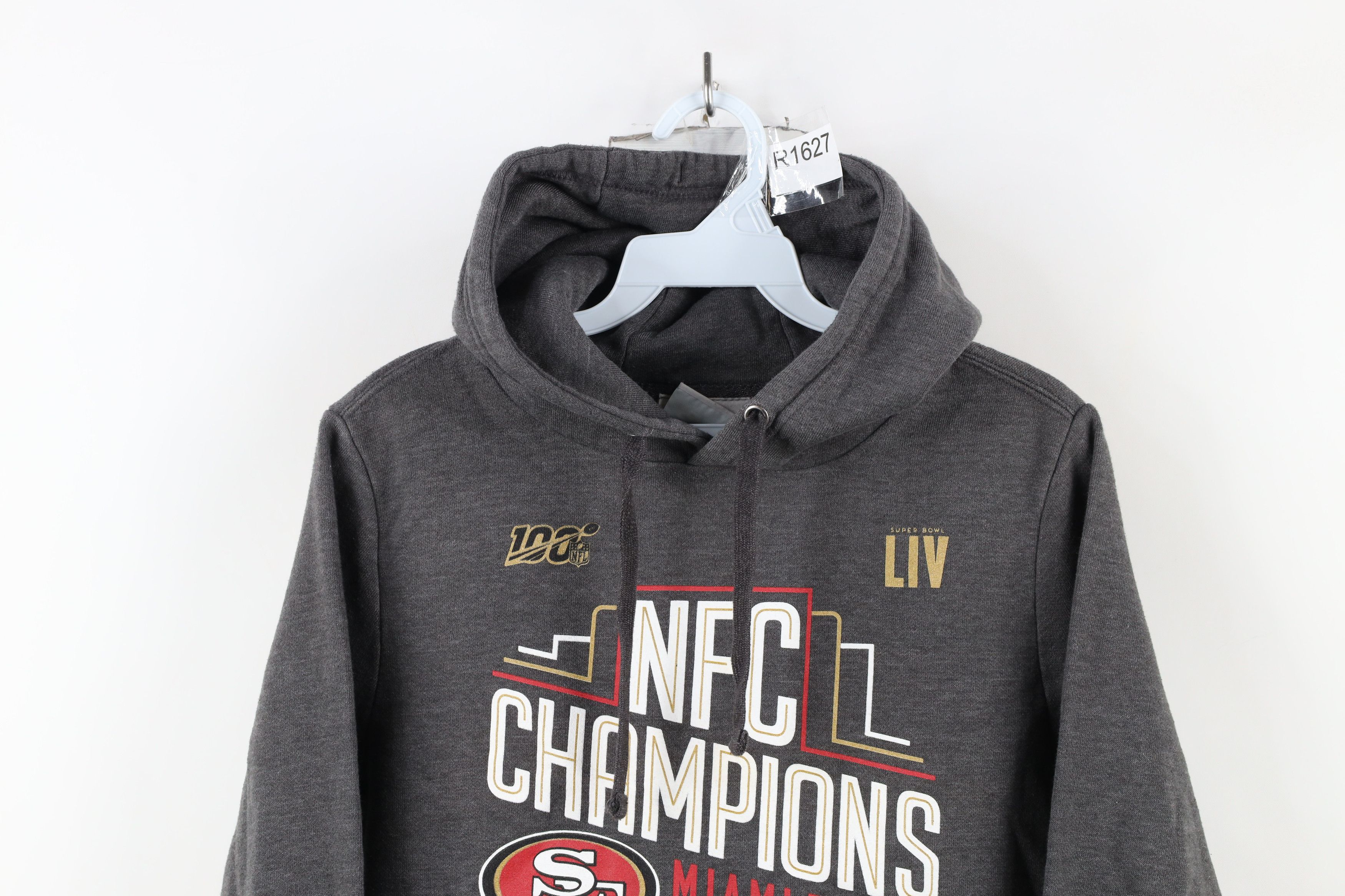 Vintage Fanatics Champions San Francisco 49ers Football Hoodie Gray Size M / US 6-8 / IT 42-44 - 2 Thumbnail