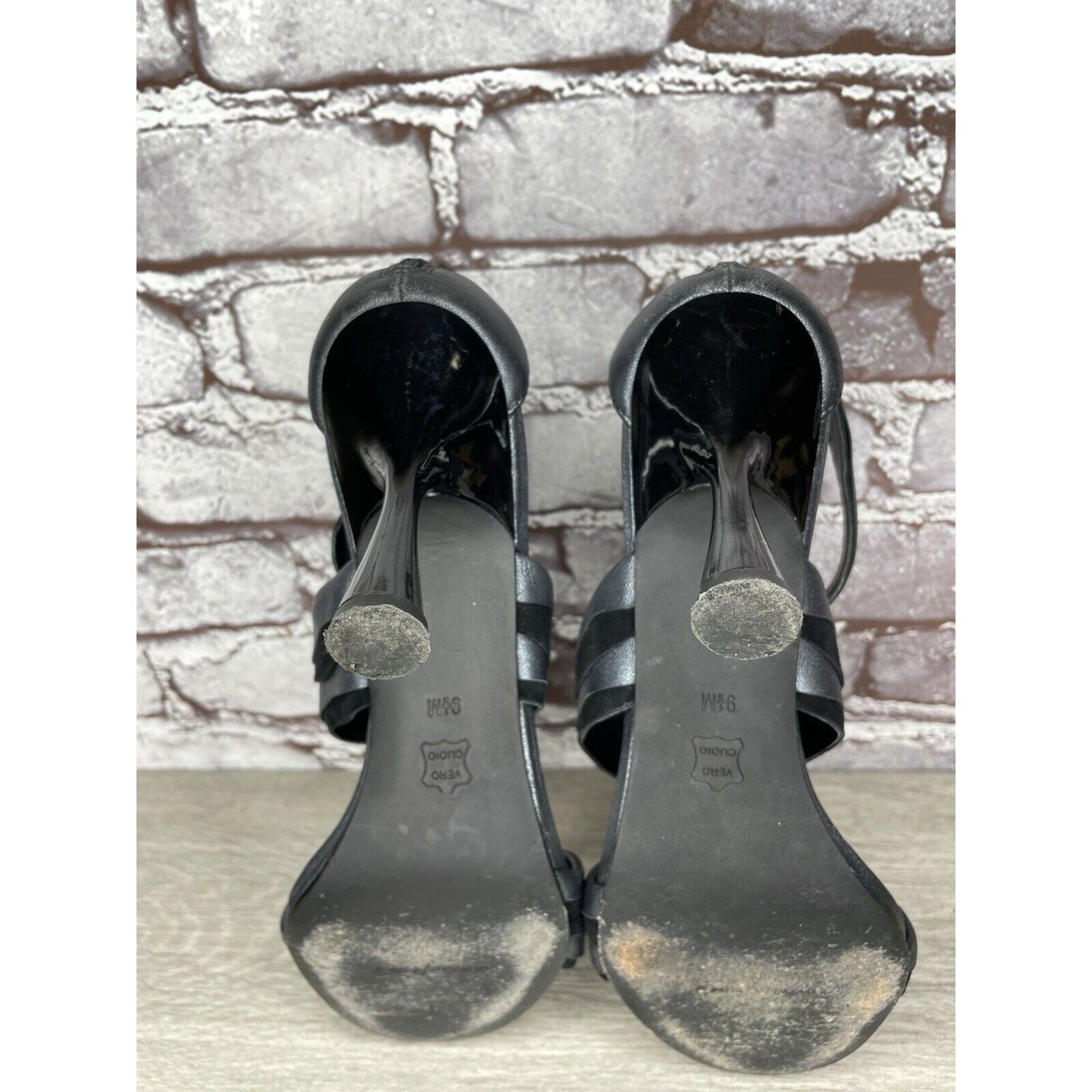 Donald Pliner Donald Pliner Neav Black Suede Shimmer Ankle Strap Heels Wom Size US 9.5 / IT 39.5 - 22 Thumbnail