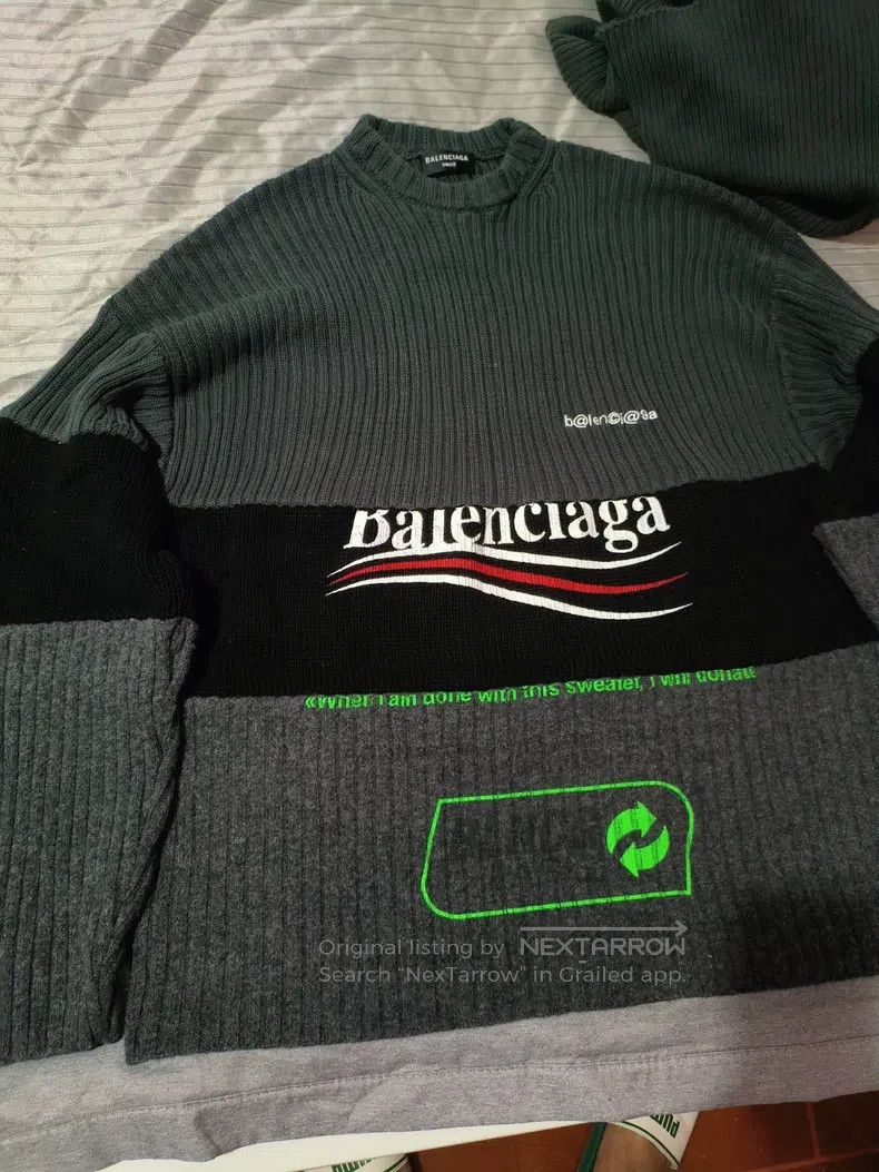 Balenciaga Balenciaga Patchwork Knit Top Size US XS / EU 42 / 0 - 1 Thumbnail