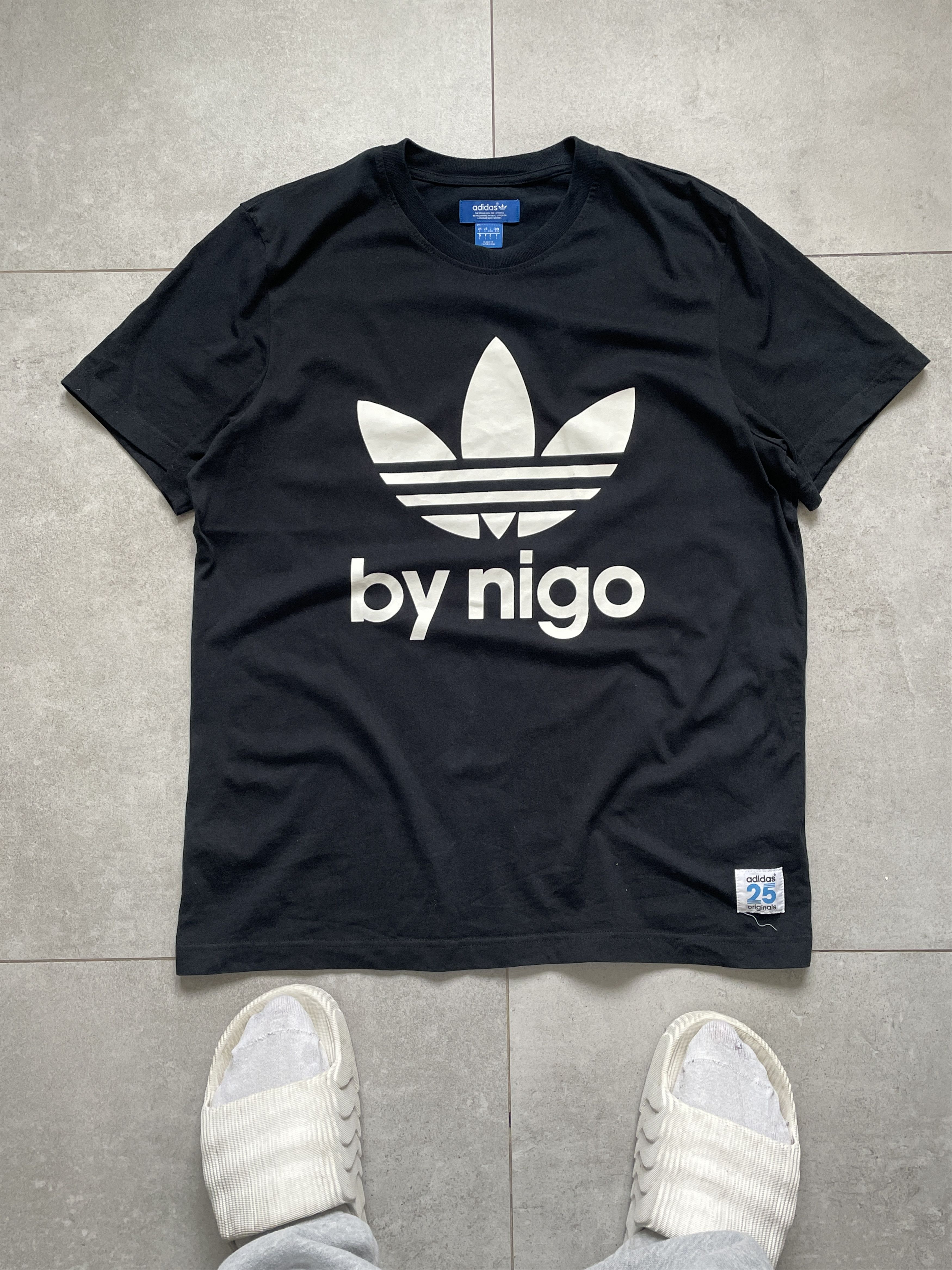 Adidas × Nigo ADIDAS ORIGINALS X NIGO BAPE BLACK WHITE LOGO TEE Size US L / EU 52-54 / 3 - 1 Thumbnail