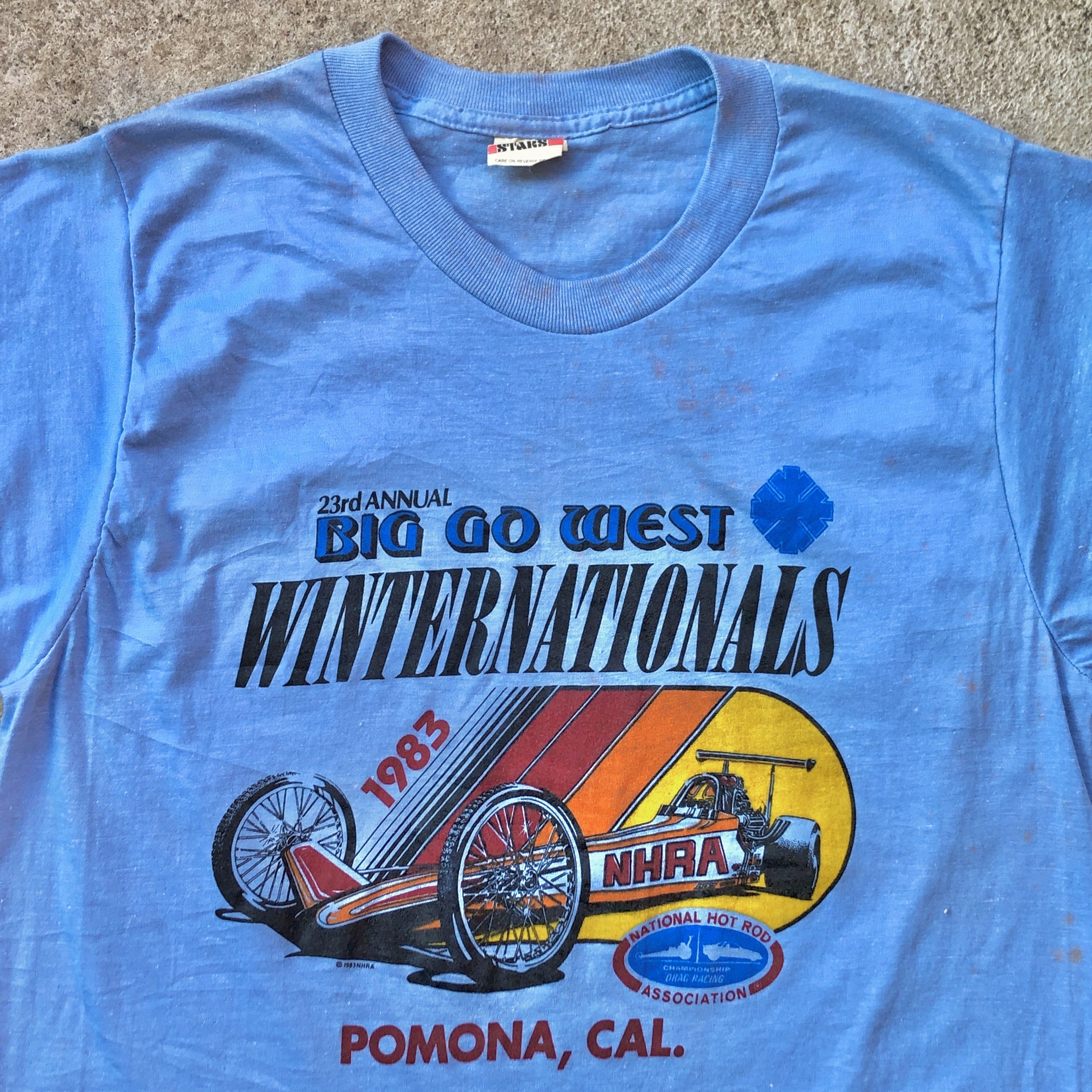 Vintage VTG 80s NHRA T-shirt Size US M / EU 48-50 / 2 - 2 Thumbnail