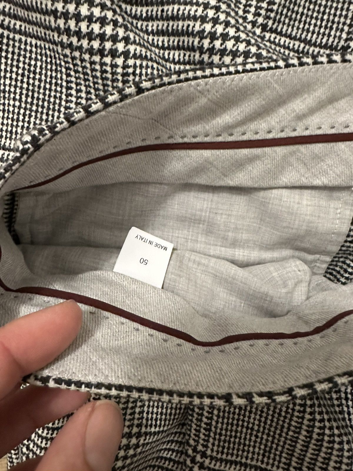 Brunello Cucinelli Brunello Cucinelli prince of Wales Suit Size 50L - 3 Thumbnail