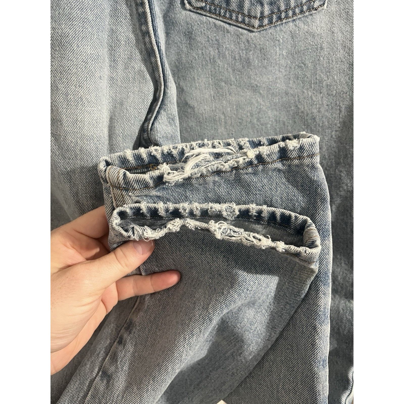 Levi's Vtg Levis 521 Tapered Fit Tapered Leg Sz 16 90s Made in USA Size 38" / US 16 / IT 52 - 6 Thumbnail