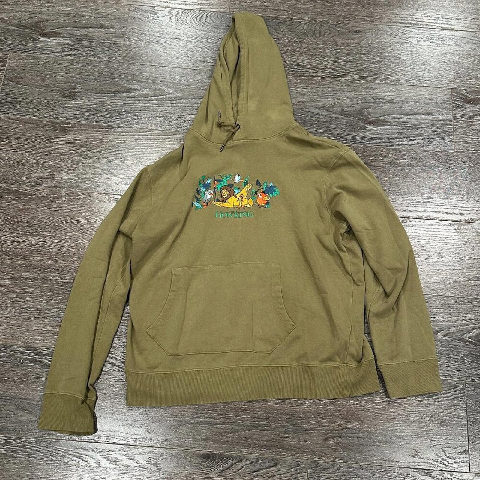 Disney Disney The Lion King Men’s Hoodie – Size XL – Olive Green Size US XL / EU 56 / 4 - 2 Thumbnail