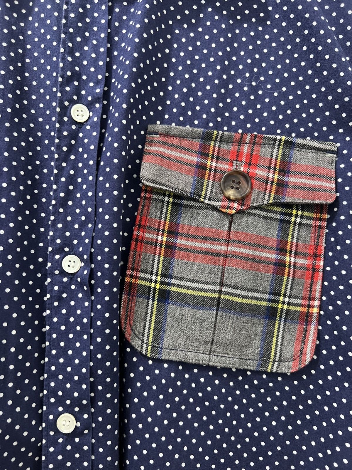 Comme des Garcons Homme Plus CDG Homme Plus - S/S10 Dot Tartan Check Chest Pocket SS Size US M / EU 48-50 / 2 - 7 Thumbnail