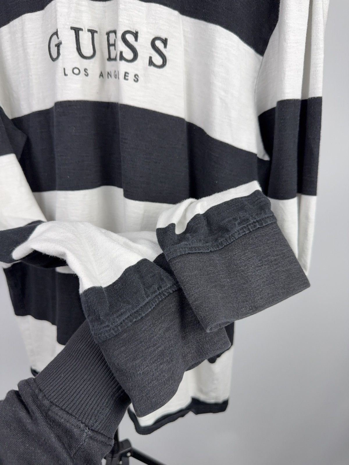 Guess Retro 90s Guess Originals Logo Striped Logo Long Sleeve Tee Size US L / EU 52-54 / 3 - 8 Thumbnail