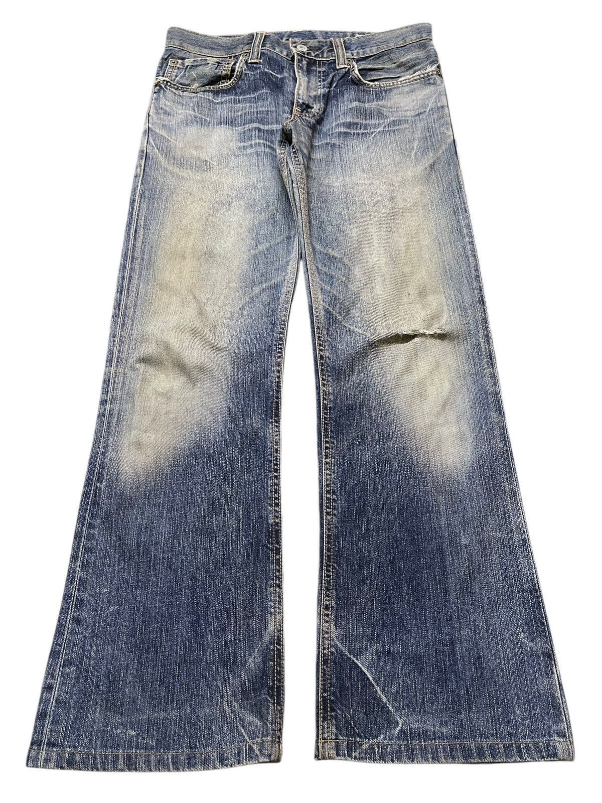 Edwin Edwin Rebel Vintage Blue Faded Wash Distress Baggy Jeans Size US 32 / EU 48 - 1 Thumbnail