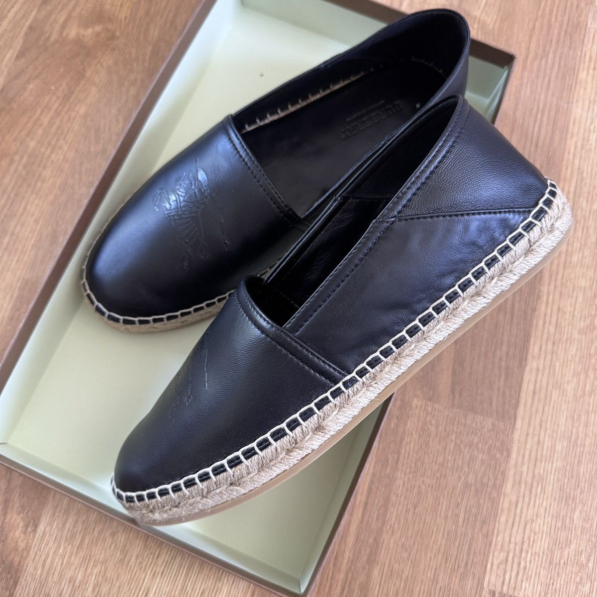 Burberry BURBERRY Men’s Leather EKD Motif Espadrille Black Size 41 Size US 8 / EU 41 - 5 Thumbnail