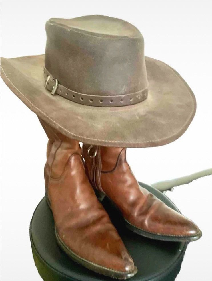 Designer × Japanese Brand × Vintage Fauzian Jeunesse Brown Leather Western Size EU 37 UK 4 £325 Size US 6.5 / IT 36.5 - 9 Thumbnail