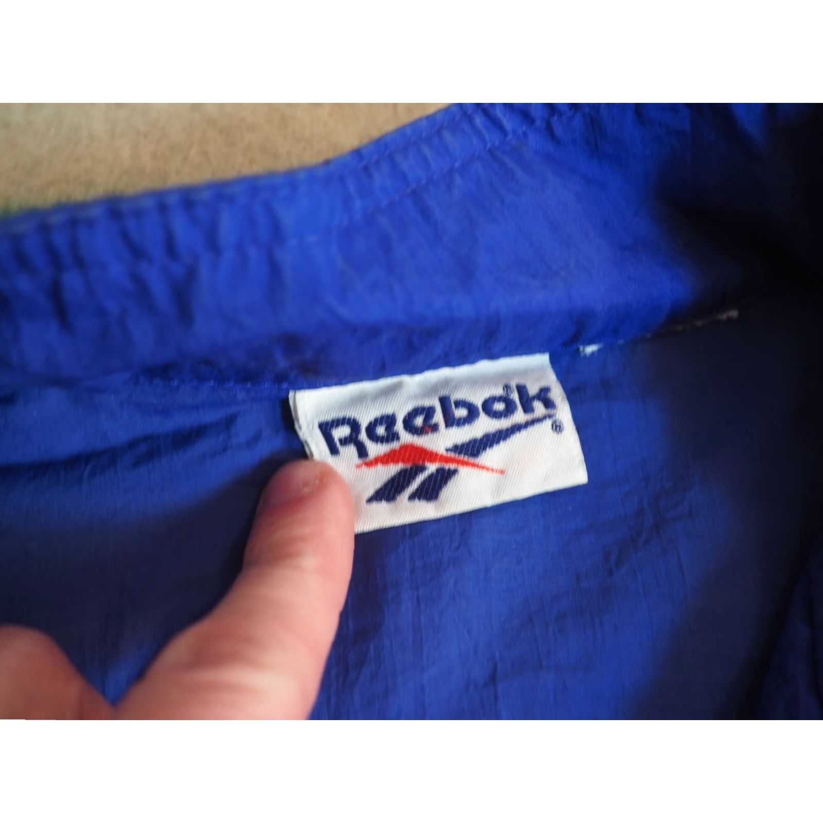 Reebok VTG Reebok Track Jacket Windbreaker Royal Blue Logo Zip Short Sleeve Womens L Blue 80s 90s Athletic Running Jogging Pockets Vintage Size L / US 10 / IT 46 - 7 Thumbnail