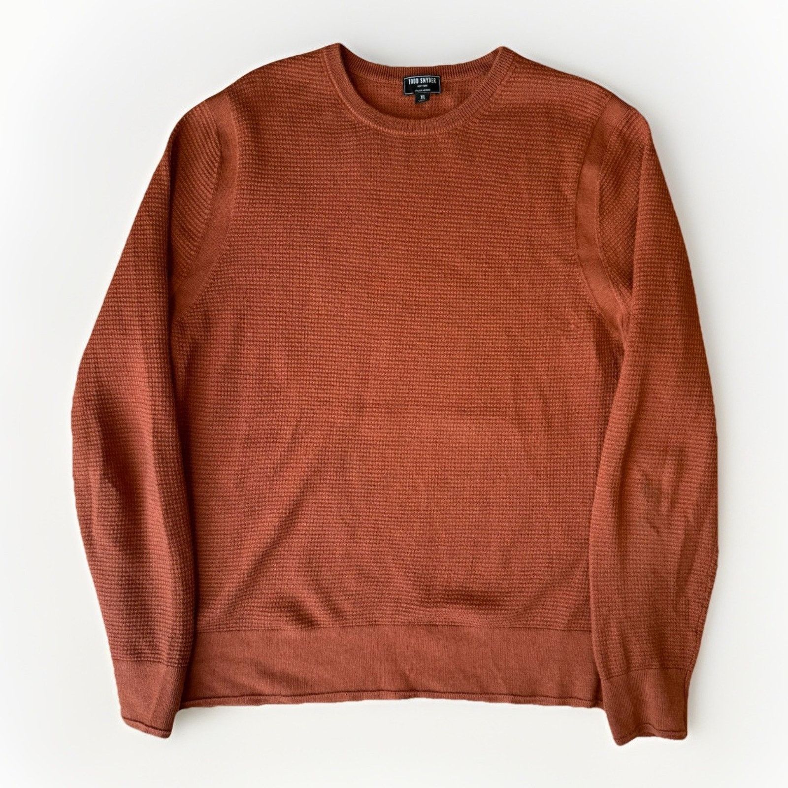 Todd Snyder Todd Snyder Merino Wool Sweater XL Orange Italian Fabric Size US XL / EU 56 / 4 - 1 Thumbnail
