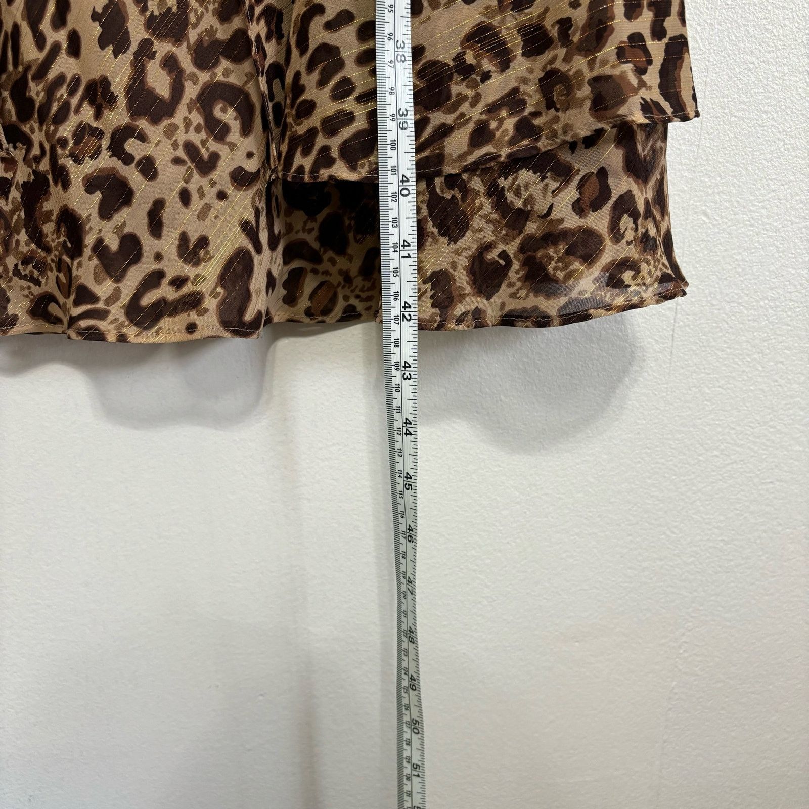 Other Sheri Martin Leopard Metallic Ruched Dress Size 12 Size XL / US 12-14 / IT 48-50 - 3 Thumbnail