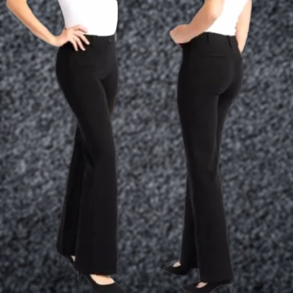 Betabrand Women's Pull-on Wide Leg Ponte Pants Dress Pants Office Workwear Mens?