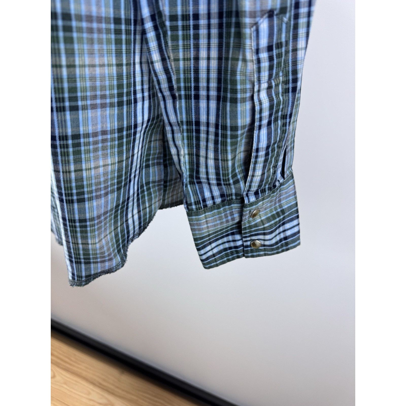 Wrangler Wrangler Western Shirt Men's Size 2XT Pearl Snap Plaid Size US XXL / EU 58 / 5 - 4 Thumbnail
