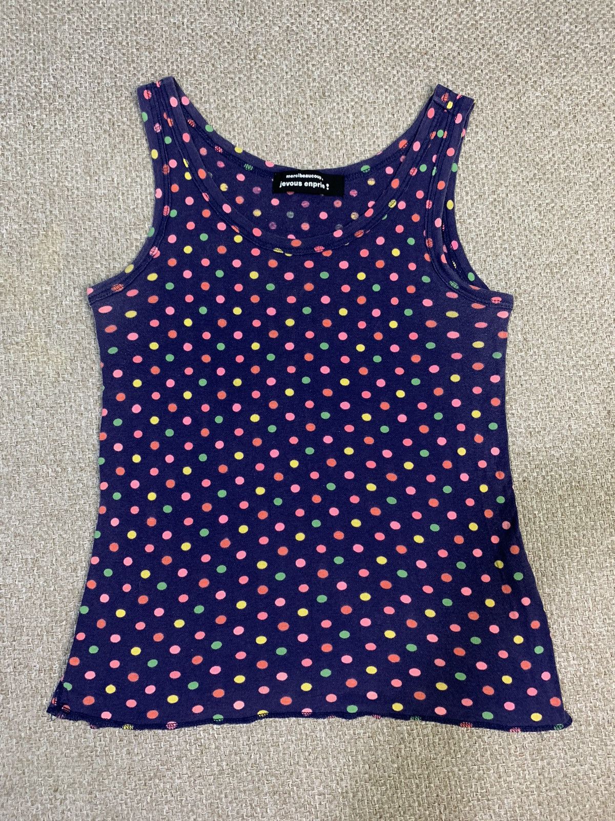 image of Issey Miyake x Mercibeaucoup Polka Dot Tanktop in Mix, Women's (Size Small)