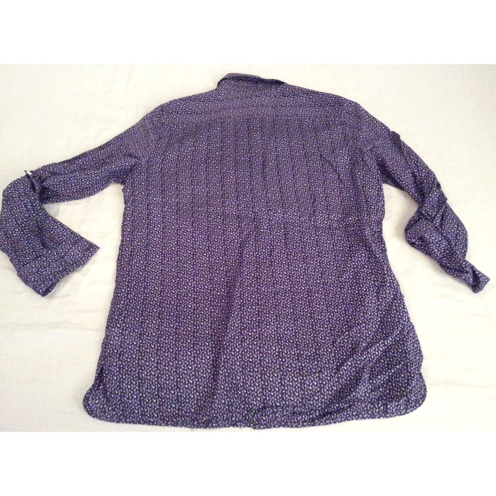 Banana Republic Womens Banana Republic Dress Shirt Blouse S Small Navy Blue Cotton Long Button Blouse Womens Small Navy Blue Cotton Banana Republic Shirt Size S / US 4 / IT 40 - 2 Thumbnail