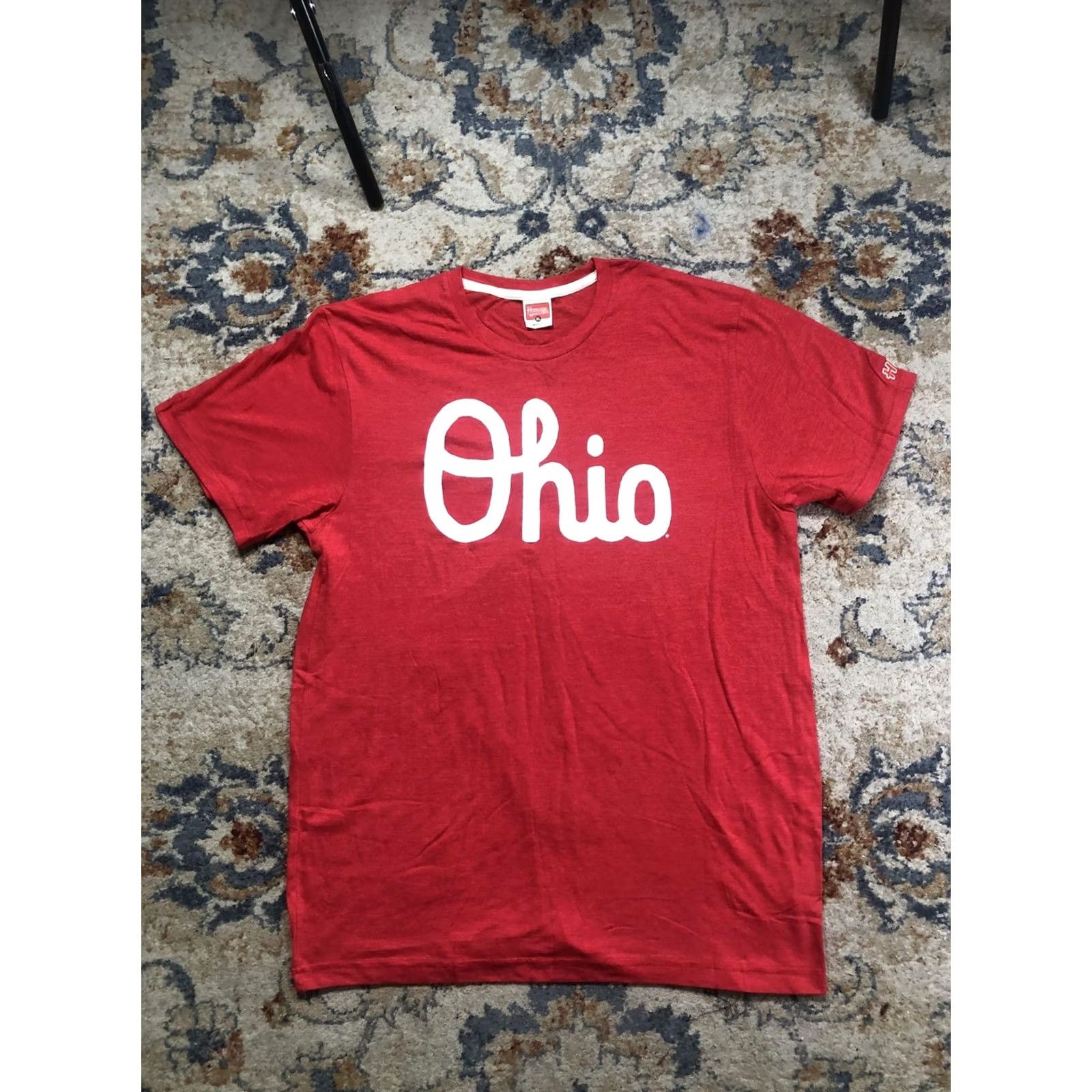 Logo 7 Homage Shirt Mens XL Red Graphic Tee Ohio Logo Crew Neck Size US XL / EU 56 / 4 - 2 Thumbnail