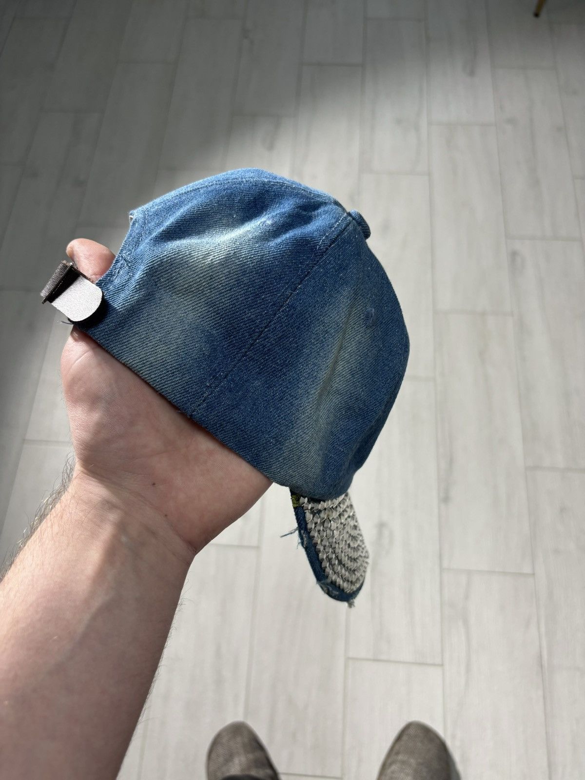 Japanese Brand Y2K Japanese Cap Denim Skull Dead Rhinestones Size ONE SIZE - 3 Thumbnail