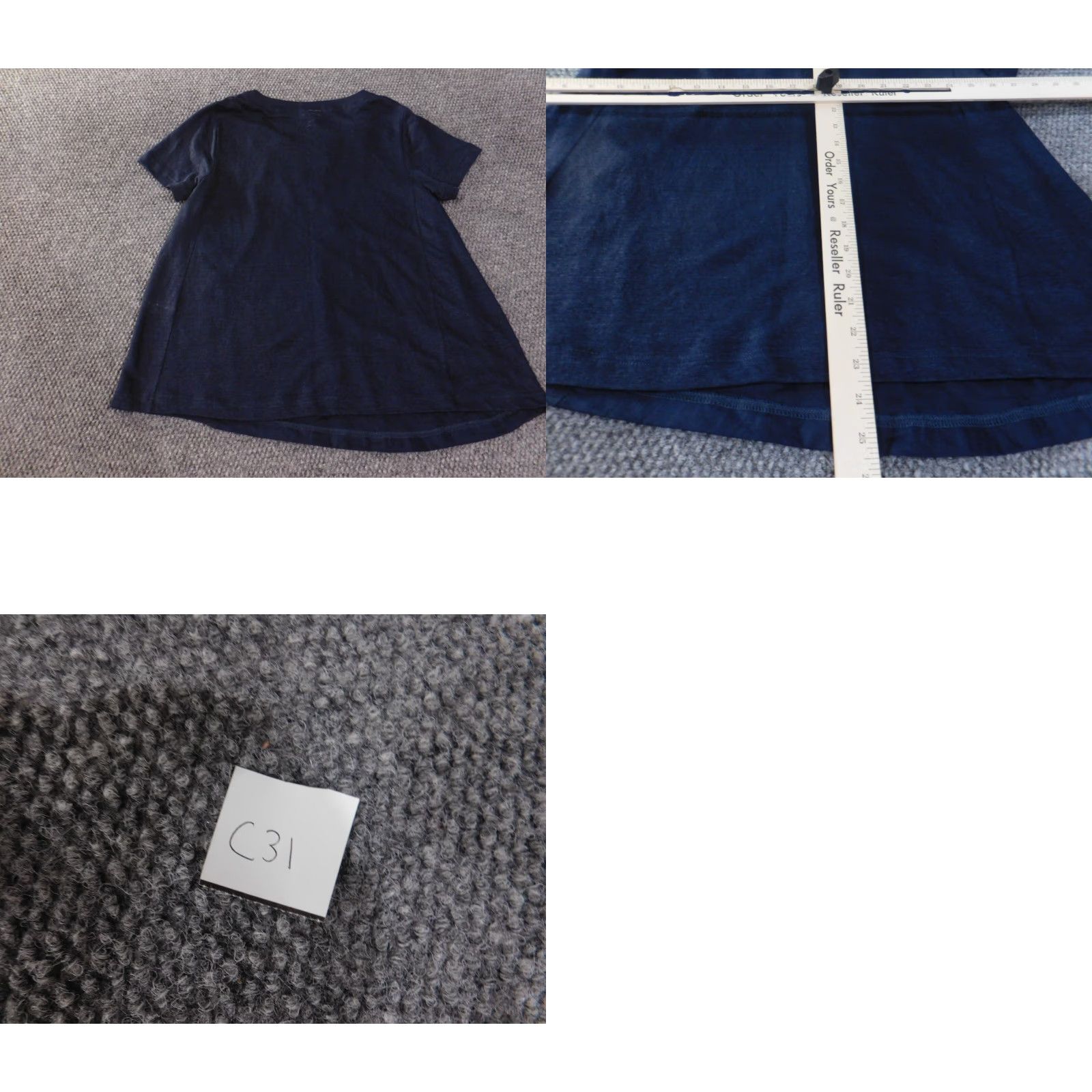 J. Jill J. Jill Blouse Shirt Womens Small Blue Linen Round Neck Cap Sleeve Pullover Casual Short Sleeve Solid Rayon Linen Size S / US 4 / IT 40 - 8 Thumbnail