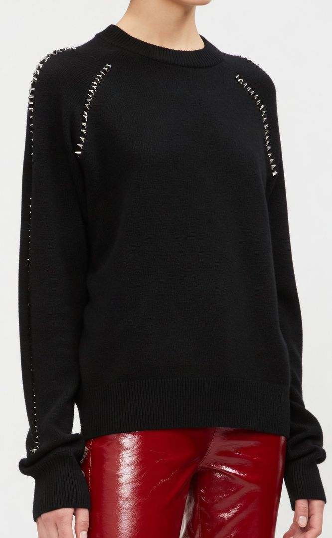 The Kooples The Kooples Pierced Wool Cashmere Blend Sweater Black Size 3 Size M / US 6-8 / IT 42-44 - 1 Thumbnail