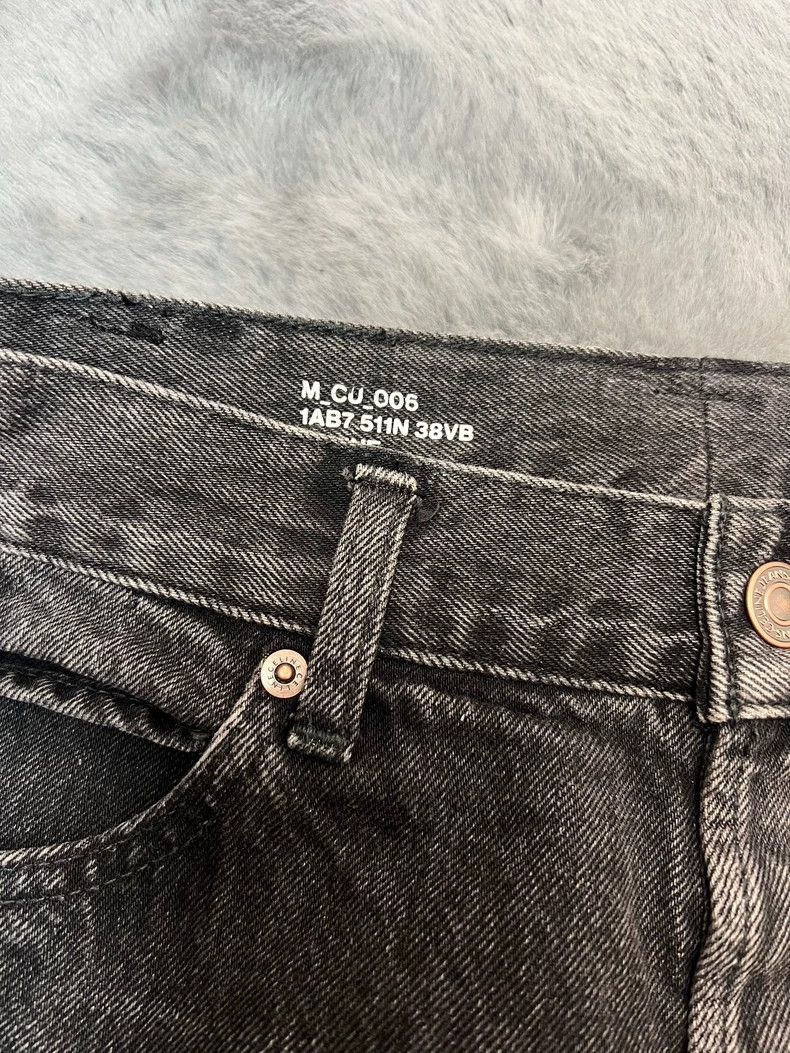 Celine Celine 23 Spring/Summer Smoky Black Washed Straight Leg Jea Size US 31 - 3 Thumbnail