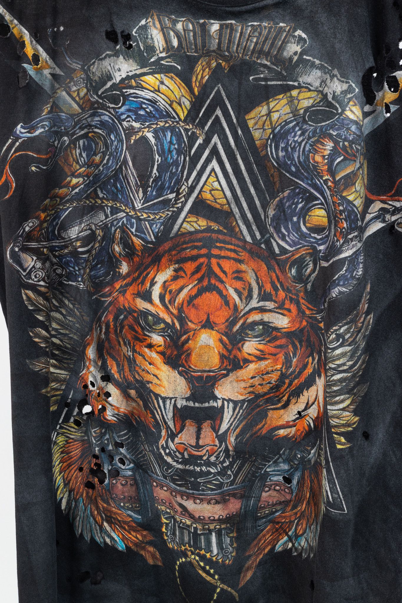 Balmain Balmain Black Cotton Distressed 3-Button Graphic Tank Size M / US 6-8 / IT 42-44 - 7 Thumbnail