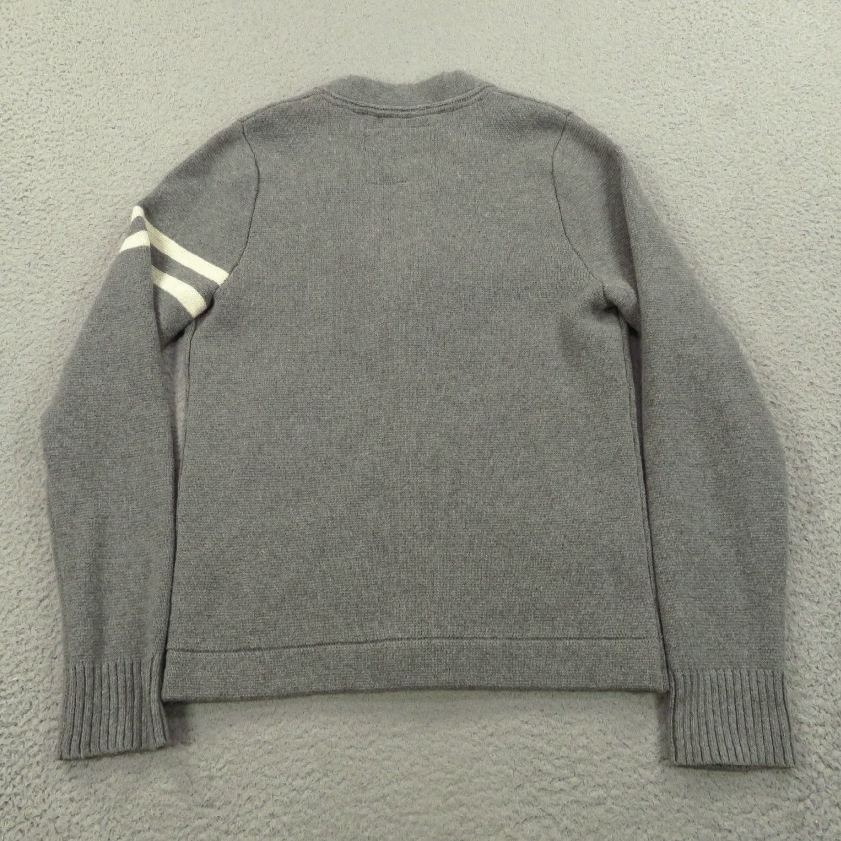 Abercrombie & Fitch Abercrombie & Fitch Sweater Mens Medium Grey Varsity Collegiate Cardigan Preppy Size US M / EU 48-50 / 2 - 7 Thumbnail