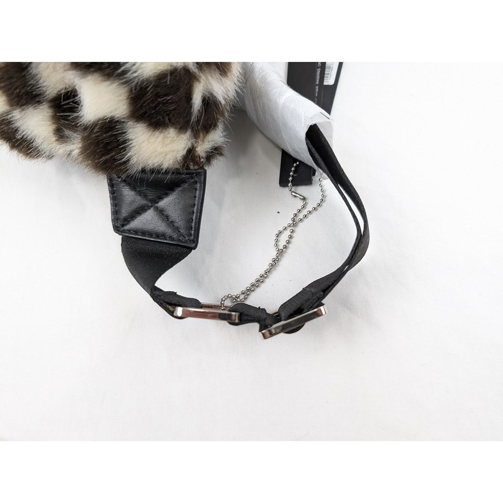 Amiri o1rshd1 DUP/ Size: OS/Faux Fur Checkered Bumbag Black/White Size ONE SIZE - 21 Thumbnail