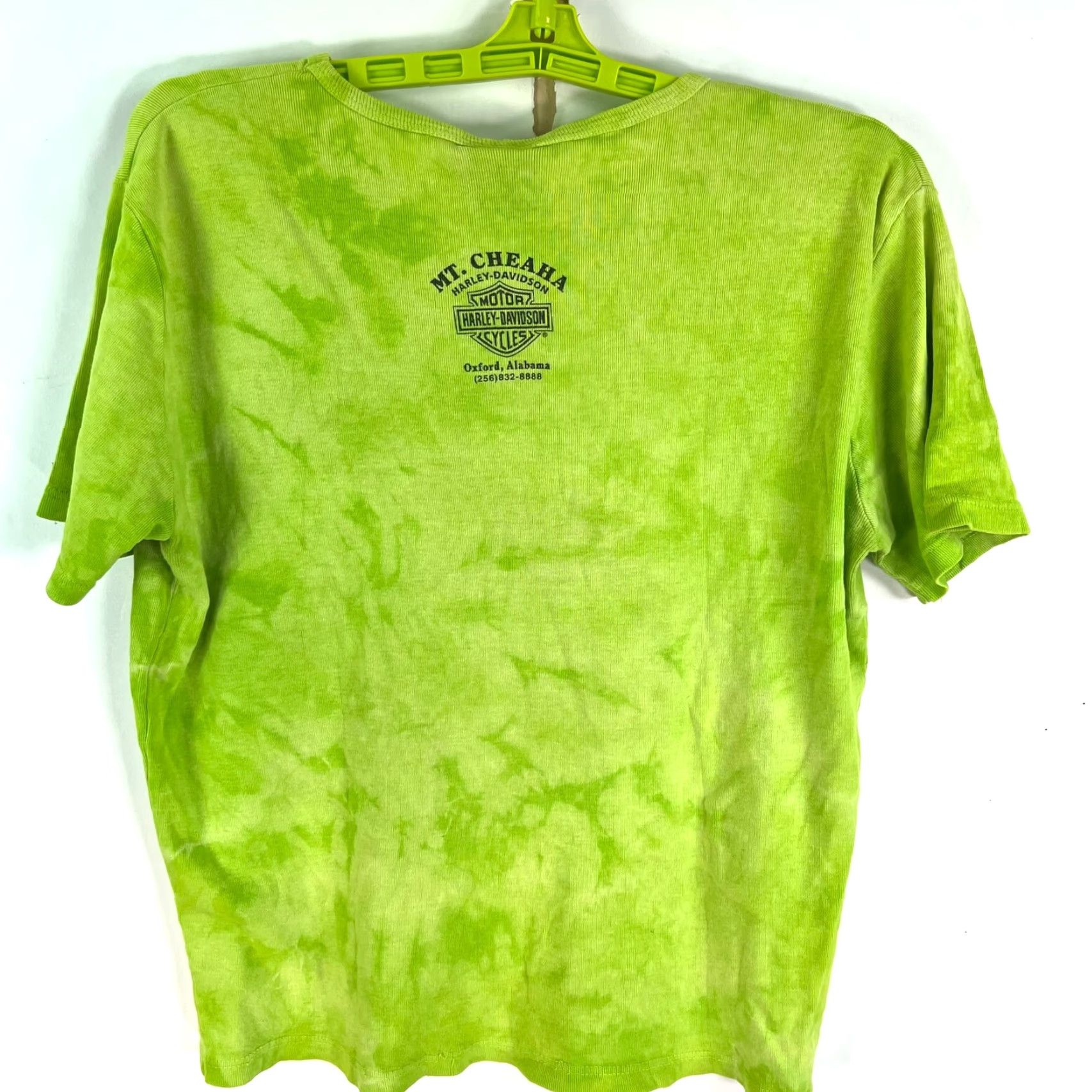Harley Davidson VINTAGE Harley-Davidson Women's T-Shirt 2XL Short Sleeve Green Casual Motorcycle 2000s Size XXL / US 16-18 / IT 52-54 - 7 Thumbnail