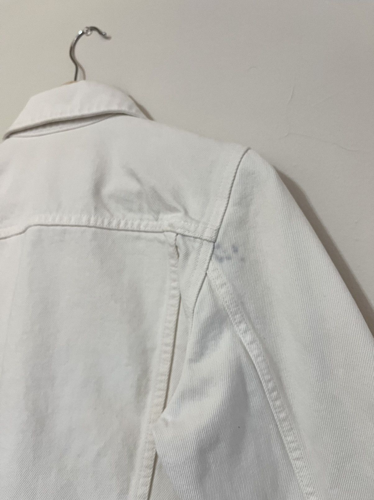 Helmut Lang Vintage Helmut Lang Women’s White Square Shoulder Jacket Size M / US 6-8 / IT 42-44 - 7 Thumbnail