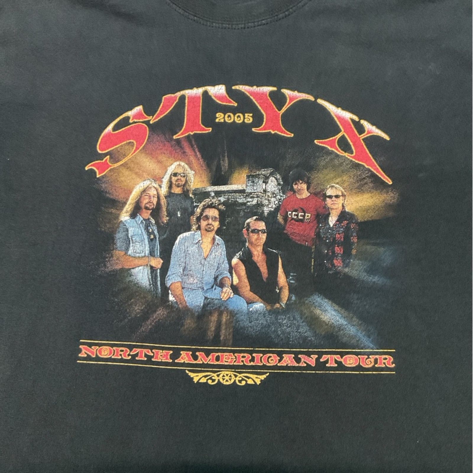 Gildan 2005 Styx North American Tour T-Shirt Size US L / EU 52-54 / 3 - 5 Thumbnail