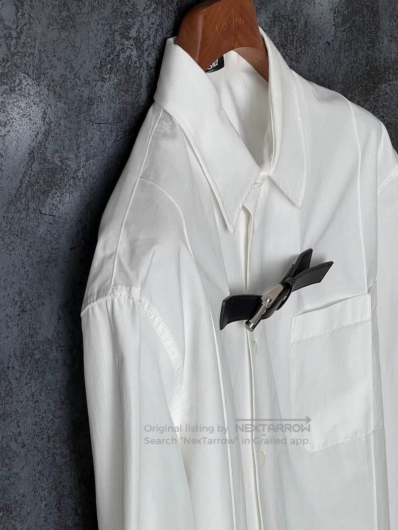 Versace Versace White cotton long-sleeved shirt Size US S / EU 44-46 / 1 - 6 Thumbnail
