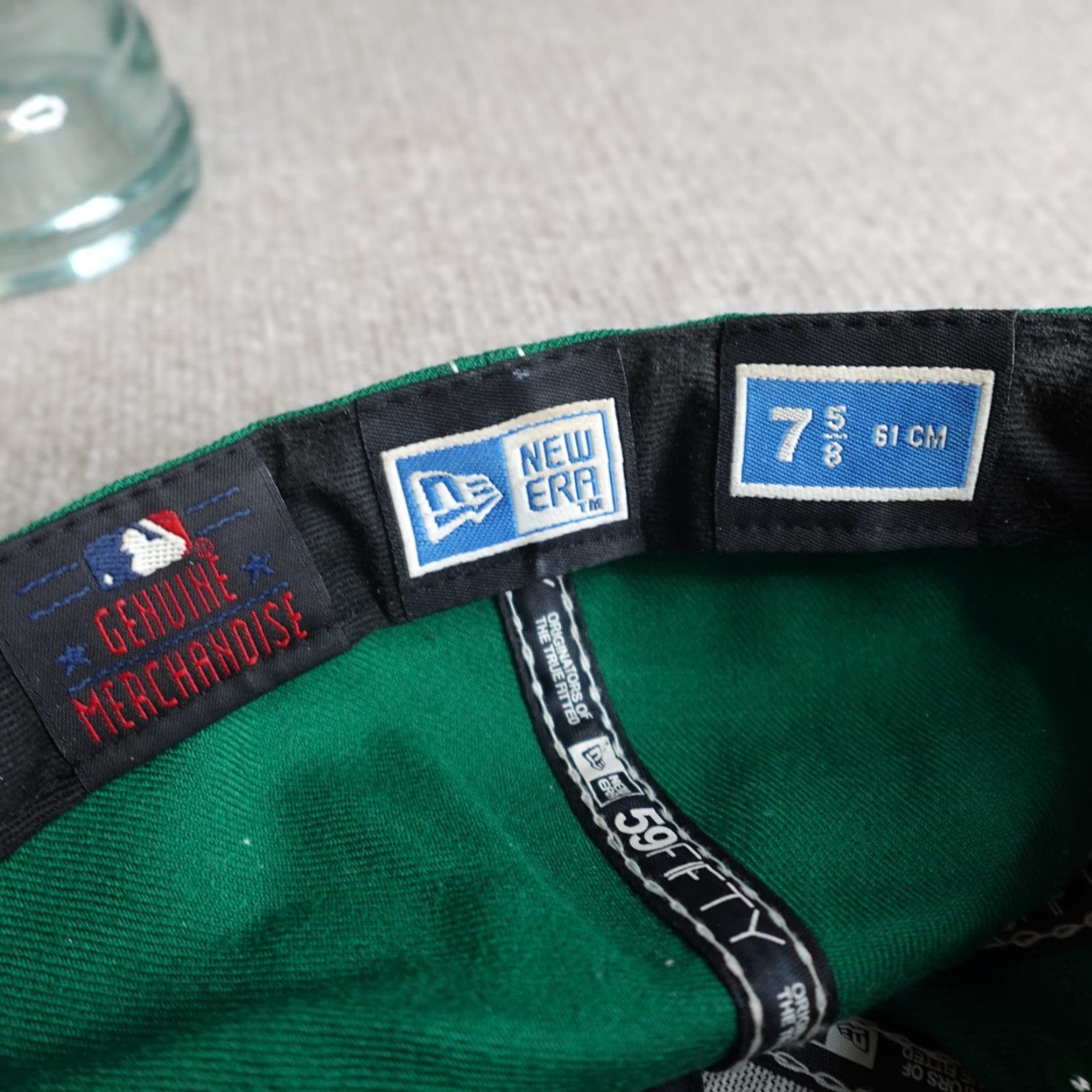 New Era New Era New York Yankees Hat Green Fitted 7 5/8 Wool Baseball Cap Mens 100% Wool Knitted Stitching St. Patrick's Pin Tight Fit Vintage No Size ONE SIZE - 3 Thumbnail