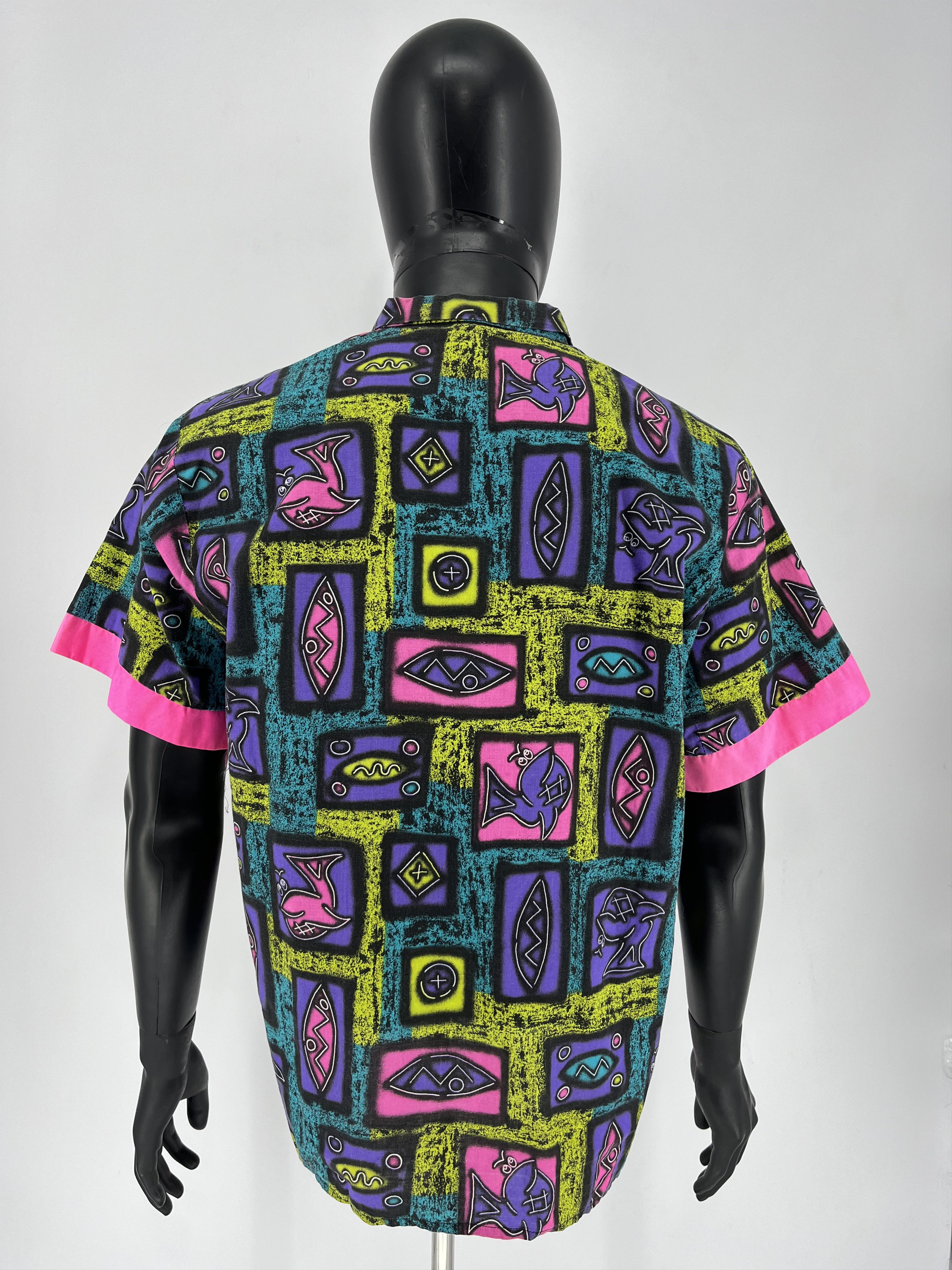Vintage Vintage 90s Art Streetwear Hawaiian Travis Scott style Size US M / EU 48-50 / 2 - 8 Thumbnail